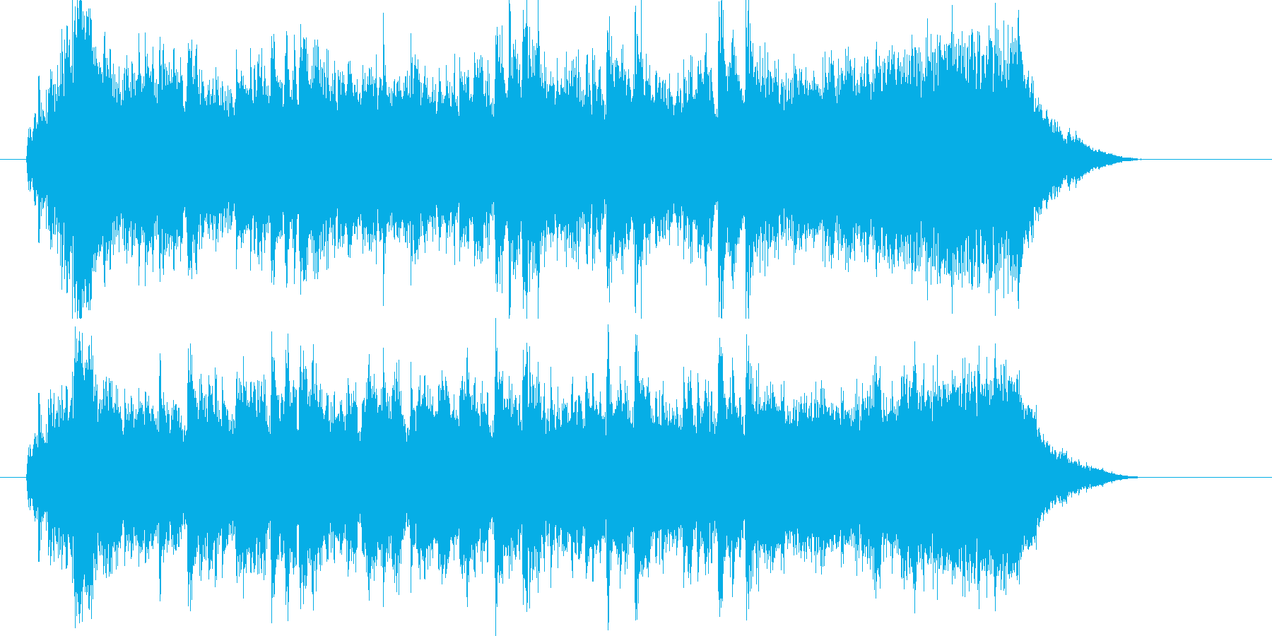 情熱的なバンド演奏によるジングル曲の再生済みの波形