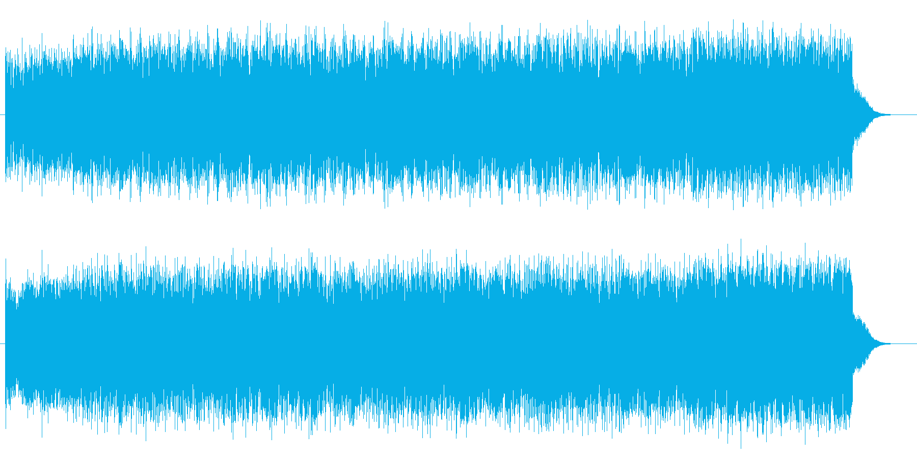 激しく勢いあるギターによるハードロックの再生済みの波形