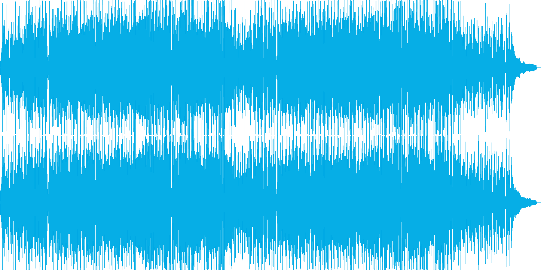 明るくポップでかわいい感じの曲の再生済みの波形