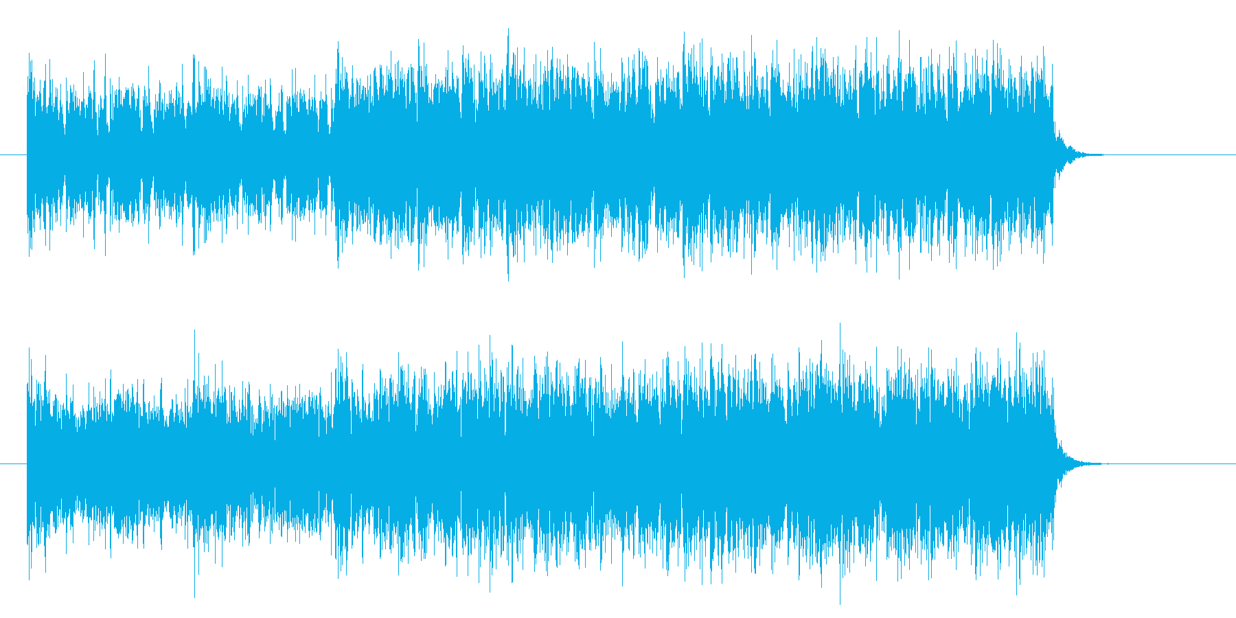 激しく勢いあるギターによるハードロックの再生済みの波形