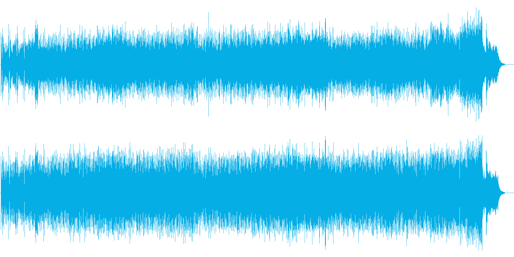 さわやかを感じるエンディングテーマの再生済みの波形
