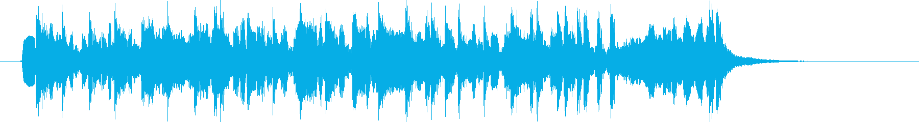 ゆったりと和やかなリラクゼーション音楽の再生済みの波形