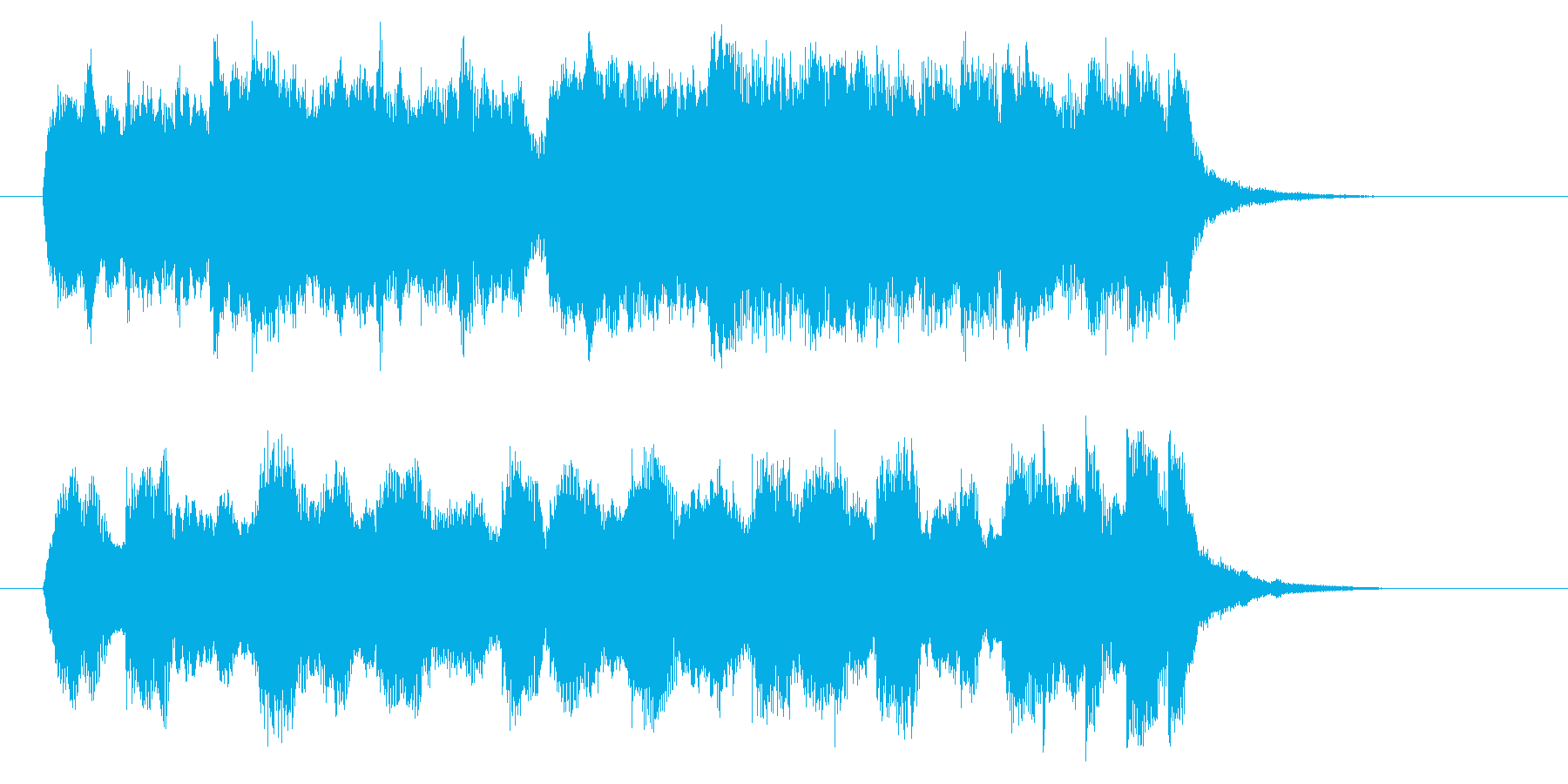ゆったりとしたストリートオルガン曲の再生済みの波形