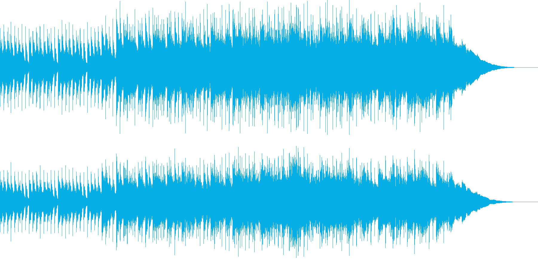 キャッチーなロックの曲の再生済みの波形