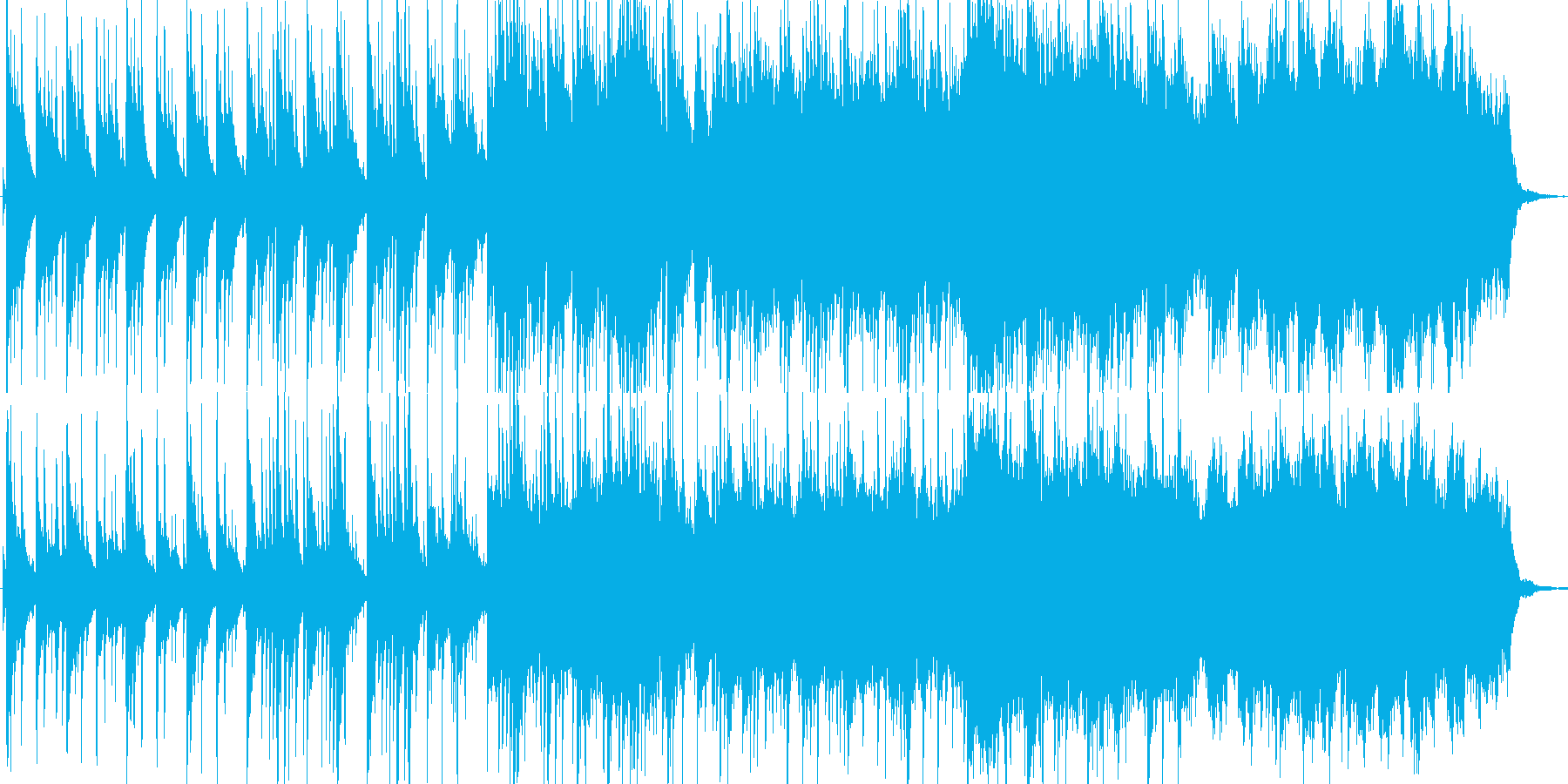 爽やかな雰囲気のBGMの再生済みの波形