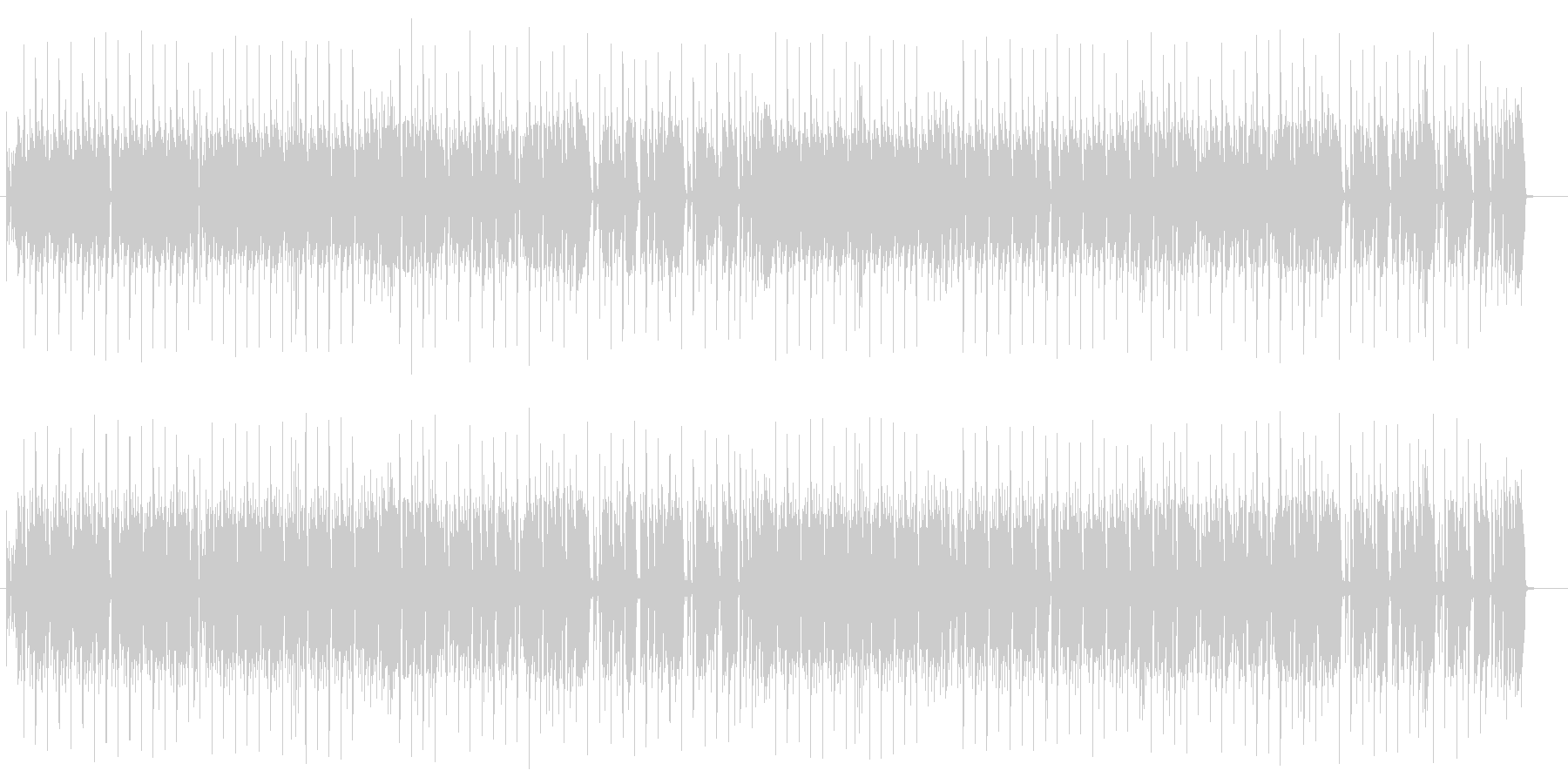 ドラムの重低音が効いた4つ打ちの曲の未再生の波形