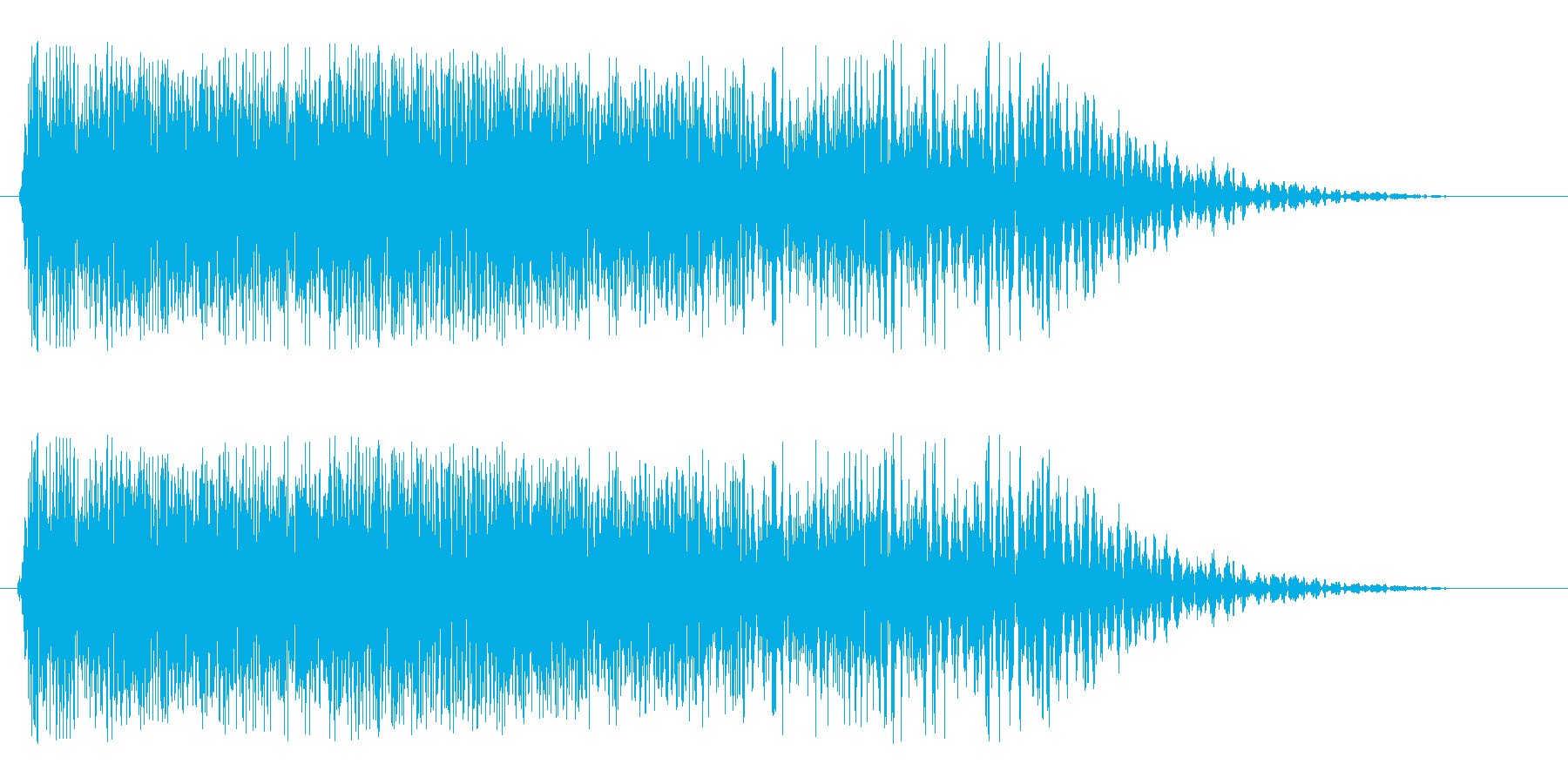 ギュワワワン(やられた音)の再生済みの波形