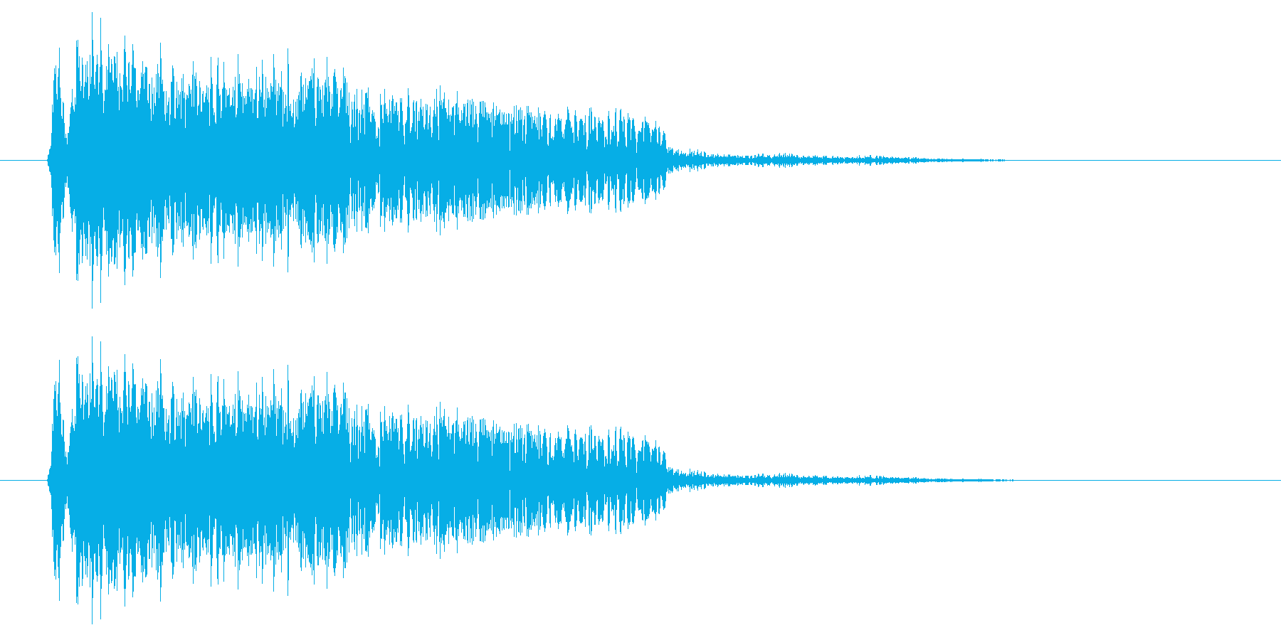 ヒュオ~ン(コミカルなUFOの飛行音)の再生済みの波形