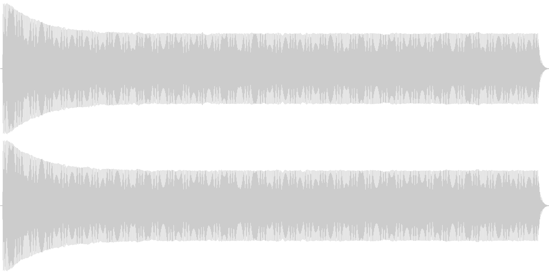 ポヨヨヨ。言葉を伏せる音(低)の未再生の波形