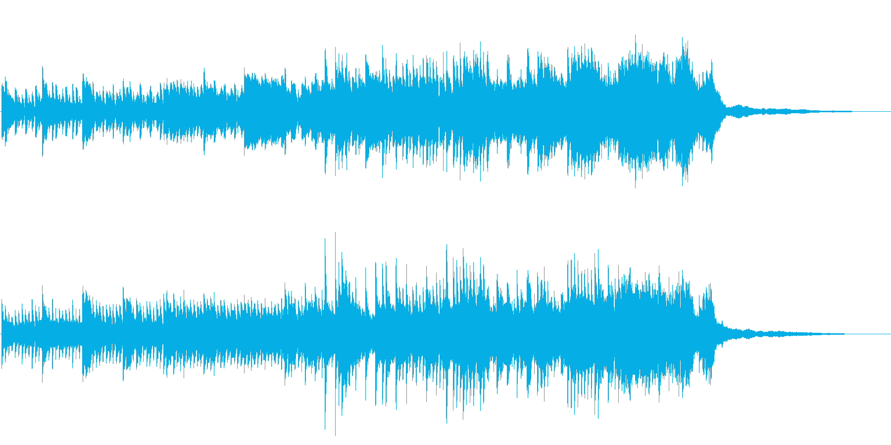 ピアノBGM60秒-ウエディングの再生済みの波形