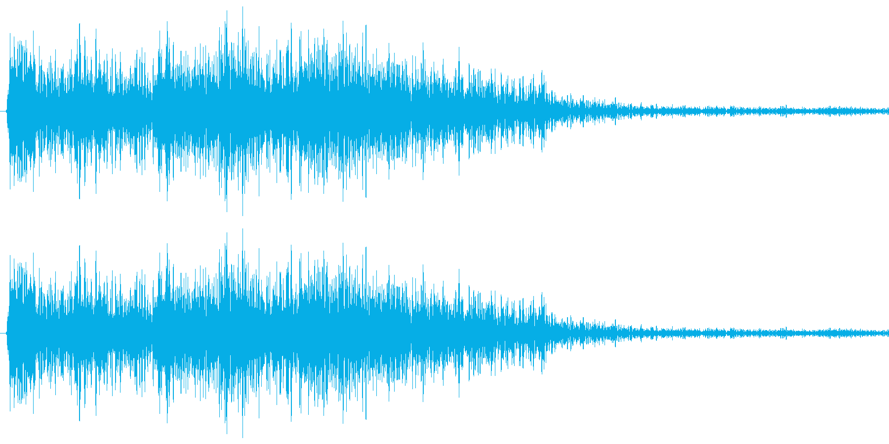 クイズの出題されるときの音の再生済みの波形