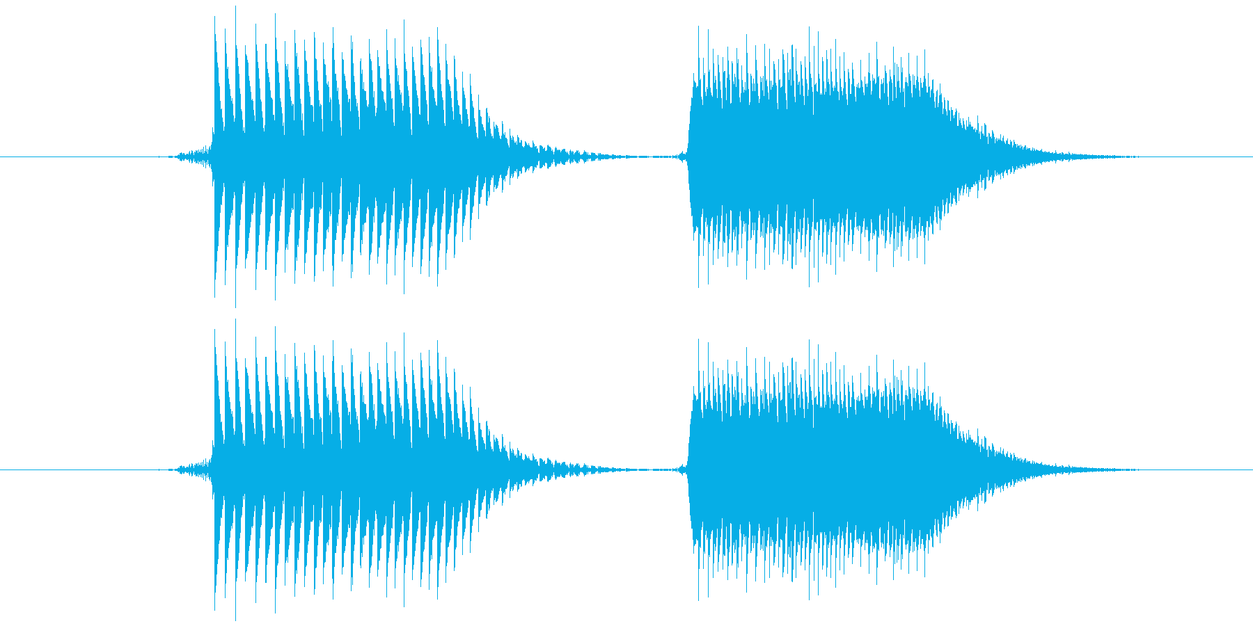 柔らかくレトロな音です。(ピポッ)の再生済みの波形