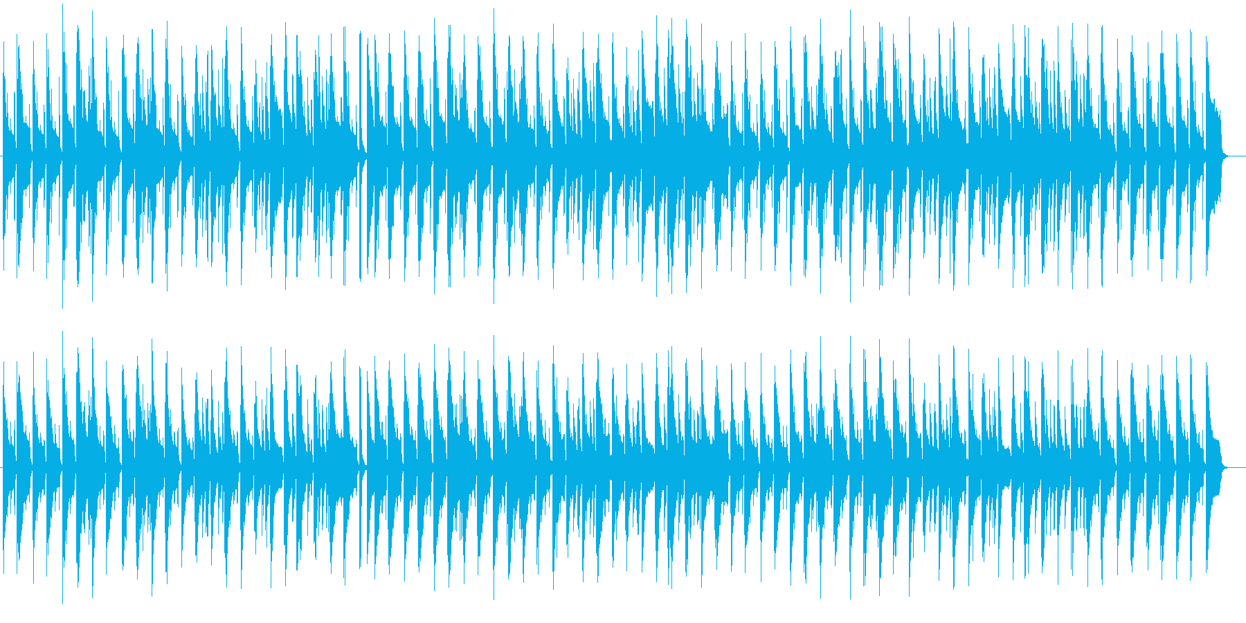 かわいいスローテンポのピアノ楽曲の再生済みの波形