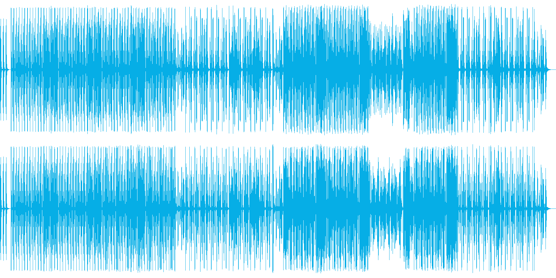 声だけで作られたビートの再生済みの波形