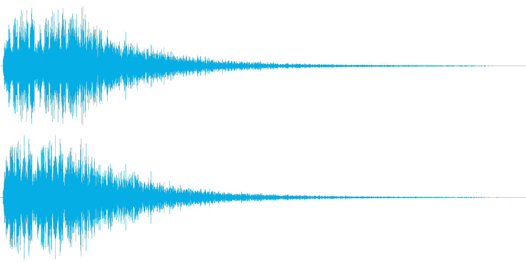 レーザービームの発射音の再生済みの波形