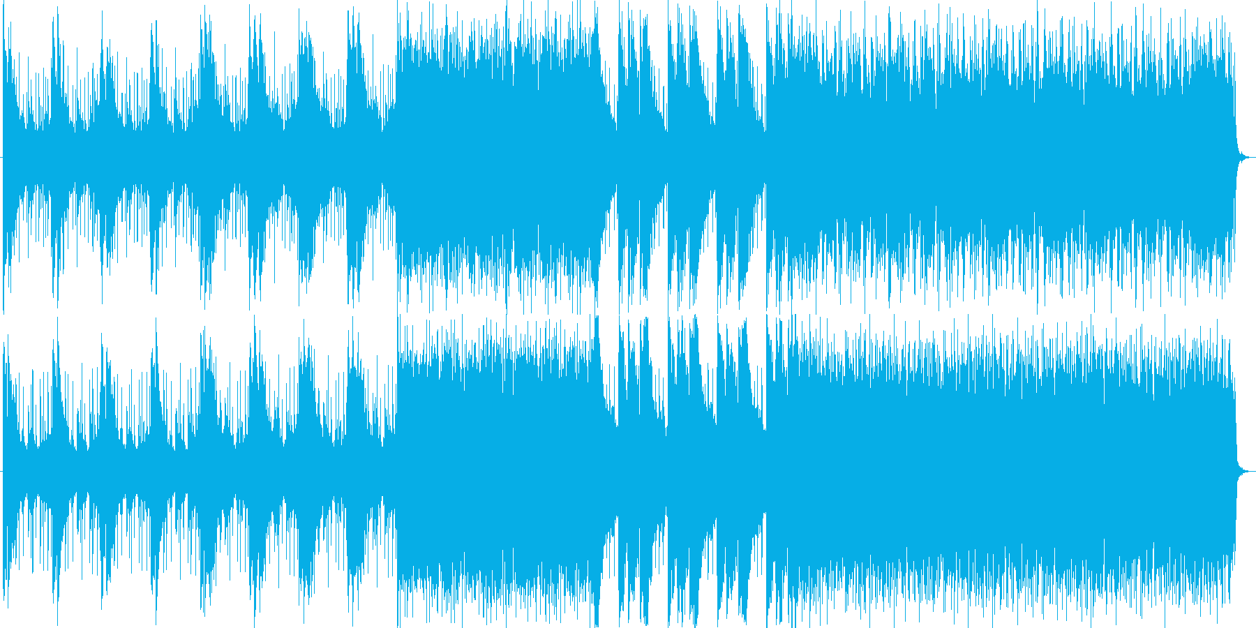 緊迫したサスペンスなアンビエント楽曲の再生済みの波形