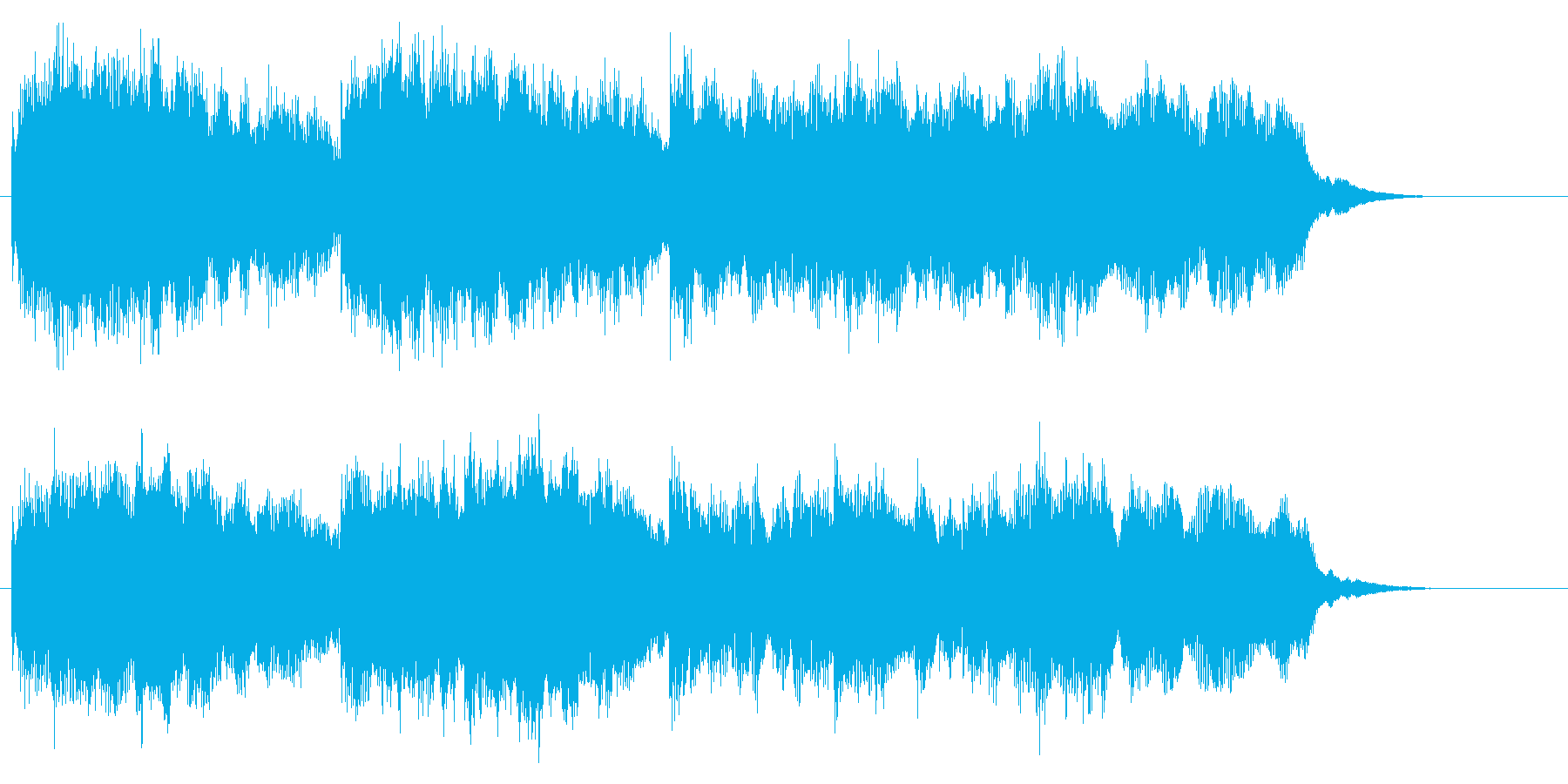 教会音楽風ですが最後は8分音符で刻みますの再生済みの波形