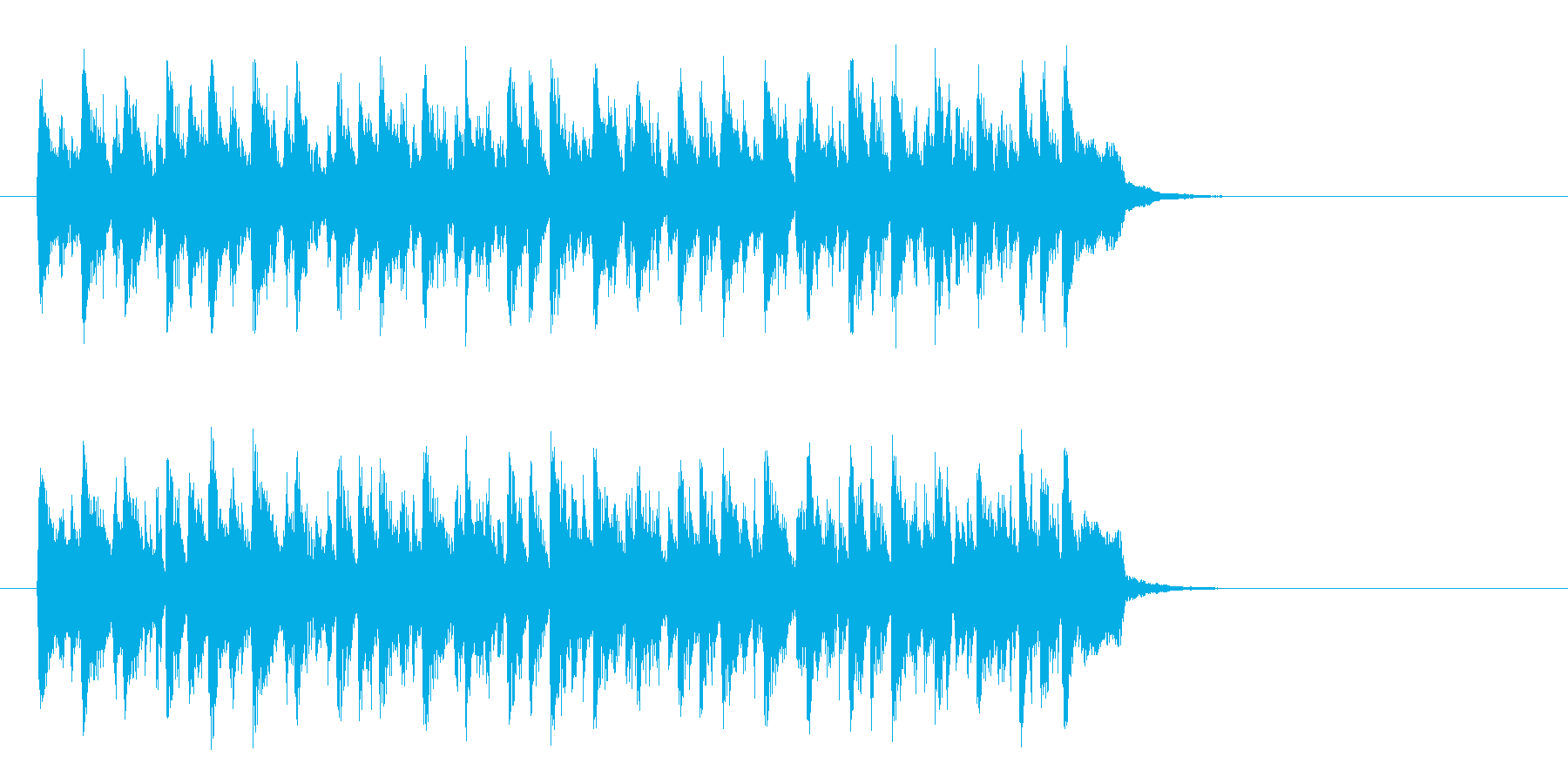 ワールド系サンバ風BGM(サビ)の再生済みの波形