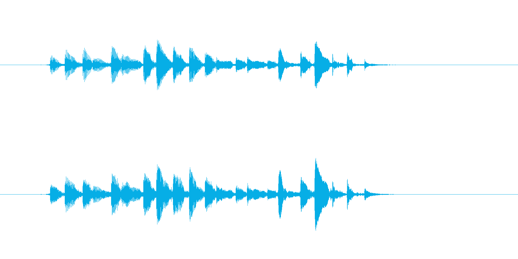 生音 三味線 チリチリ アップの再生済みの波形