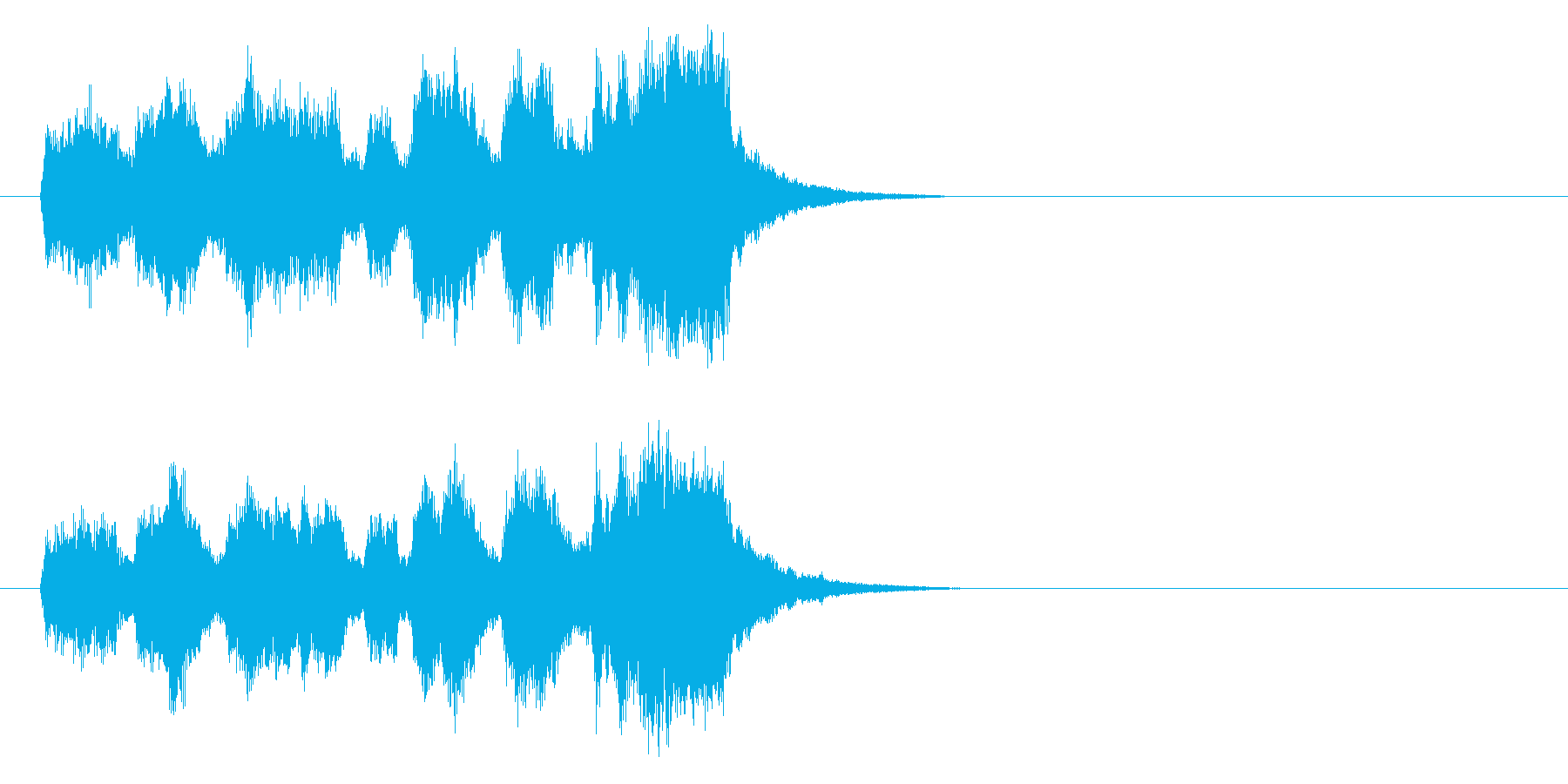 爽快感のある入場行進曲の再生済みの波形