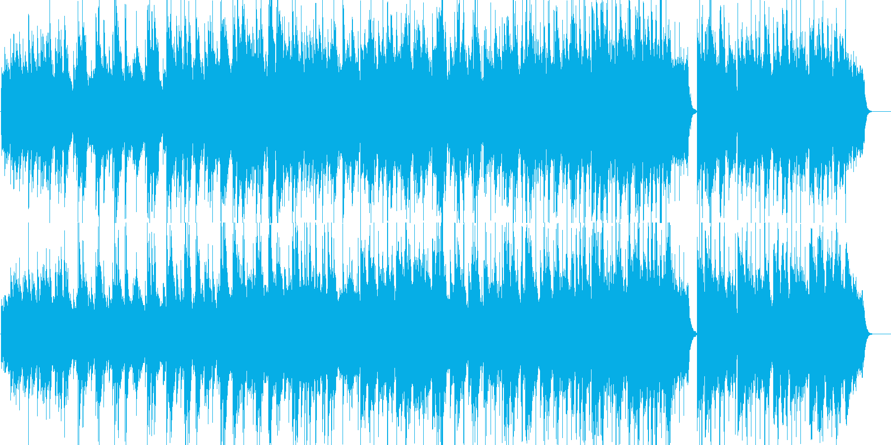 爽やかな朝の目覚めをイメージしたBGMの再生済みの波形