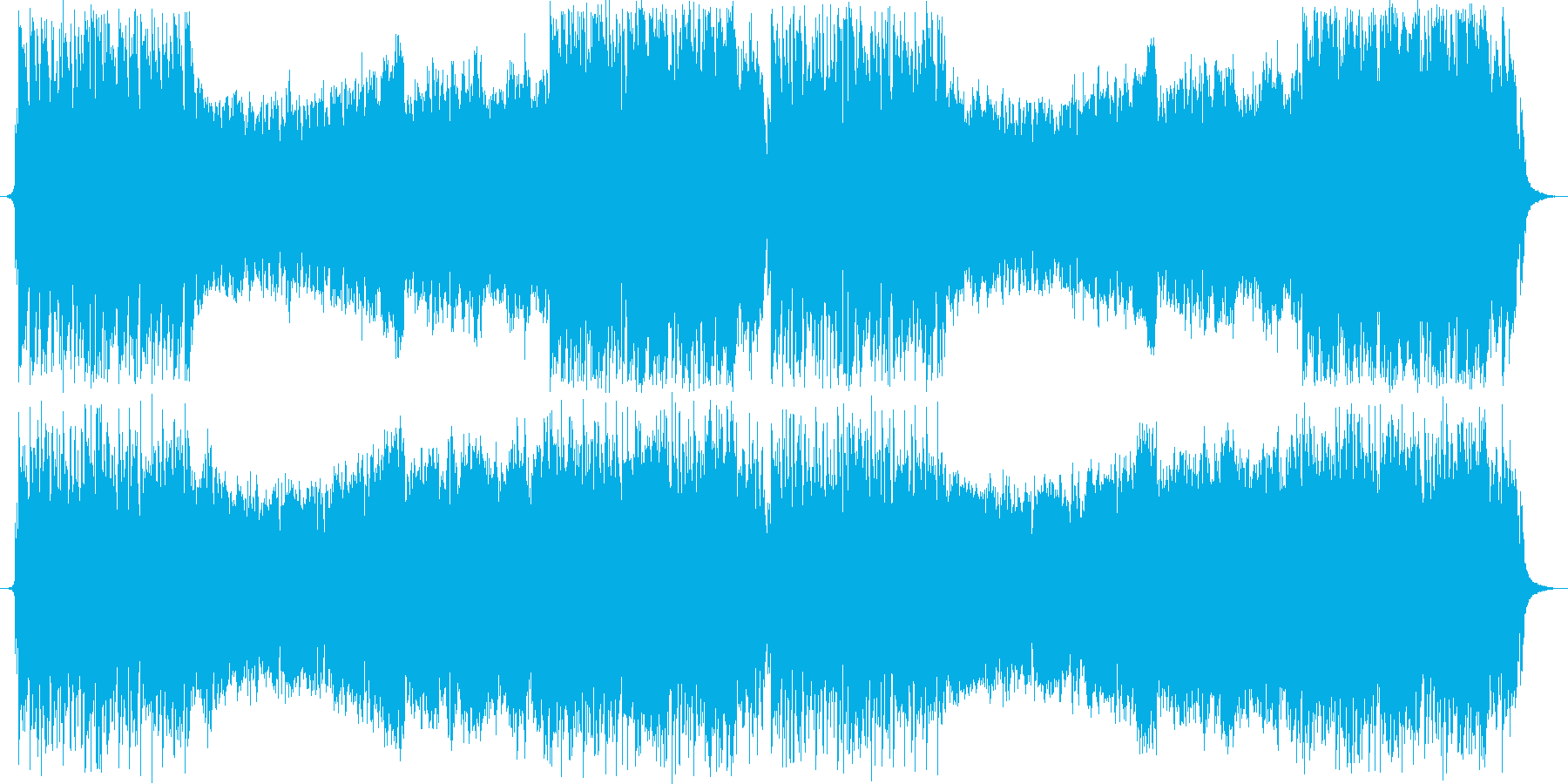 オーケストラ+シンセのメインテーマ曲の再生済みの波形