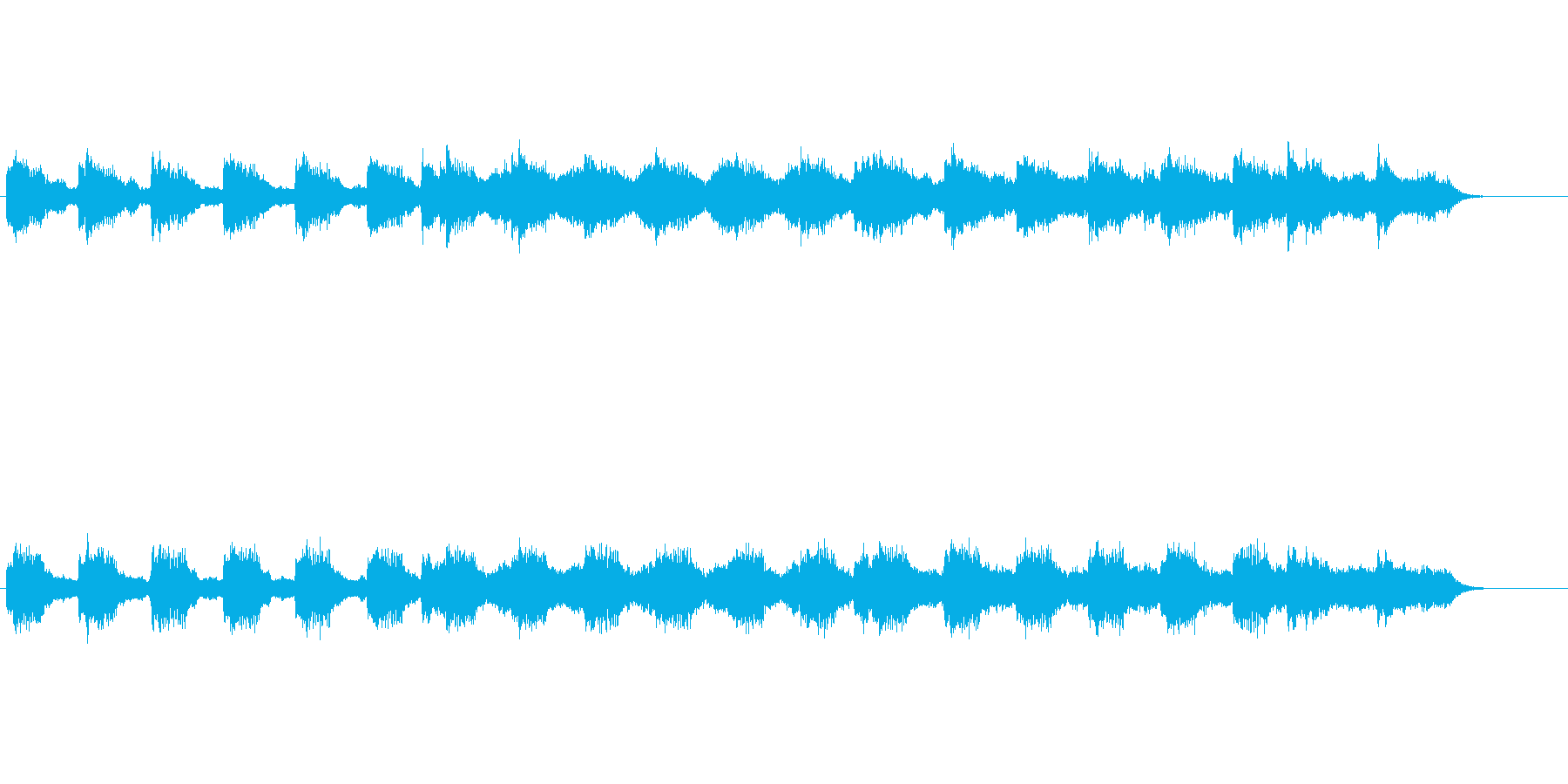 涼味溢れる環境音楽の再生済みの波形