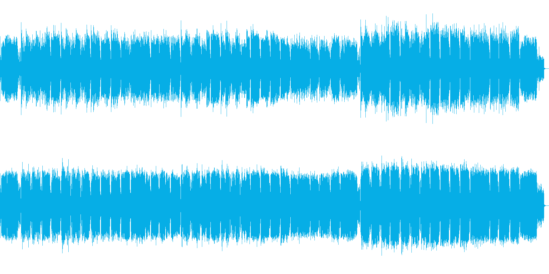 ピアノ・管での希望と懐かしさを感じる楽曲の再生済みの波形