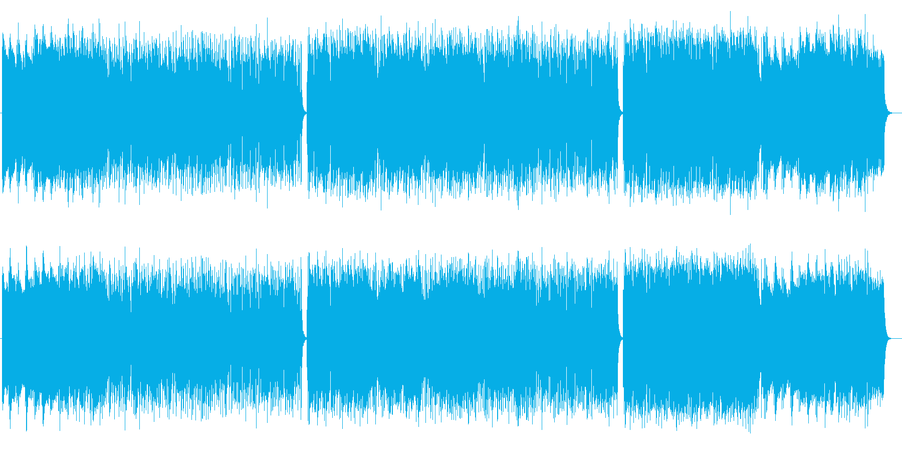 未来へ向かっていくイメージの曲の再生済みの波形