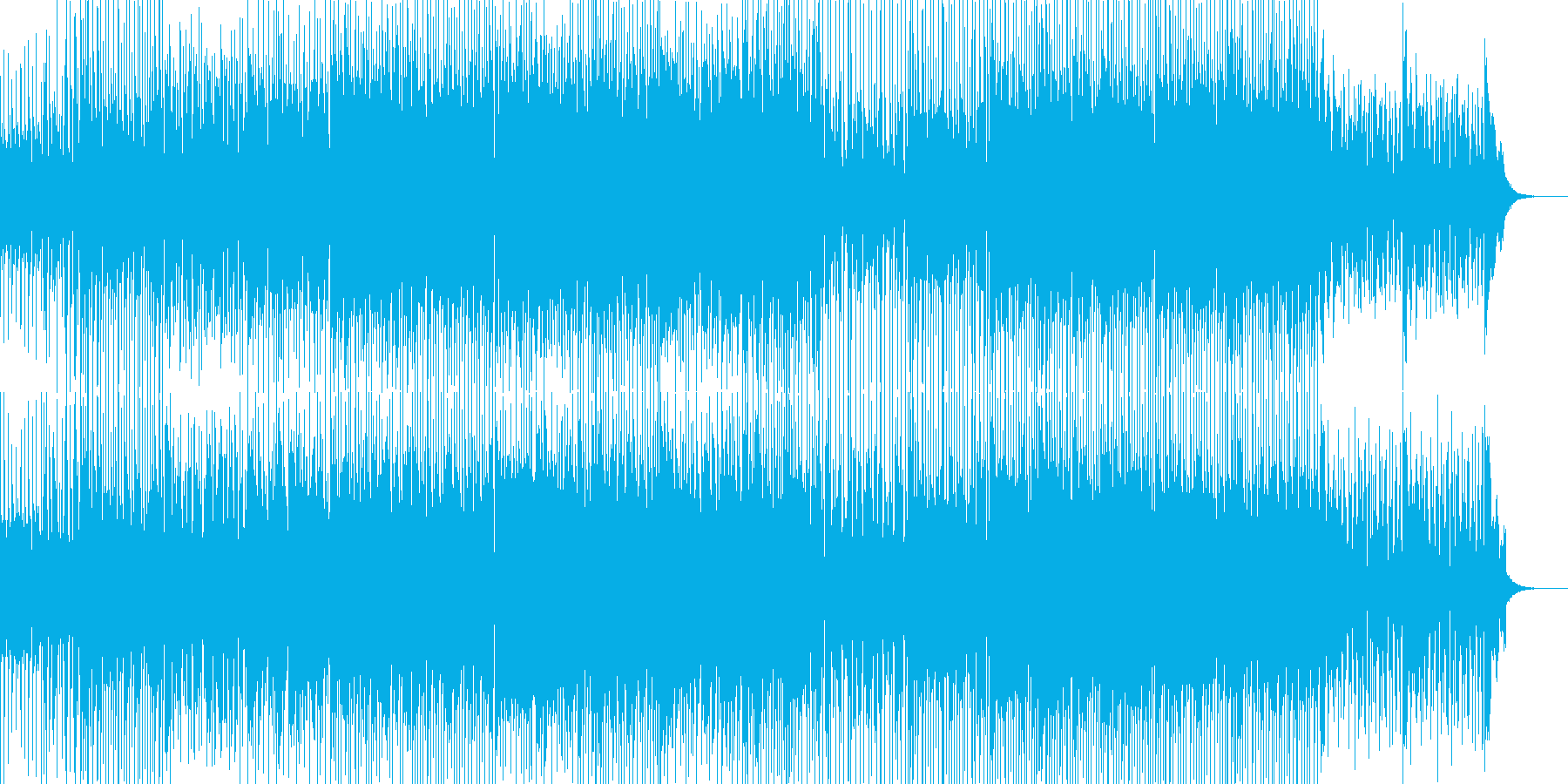 疾走感のあるカッコイイ曲の再生済みの波形