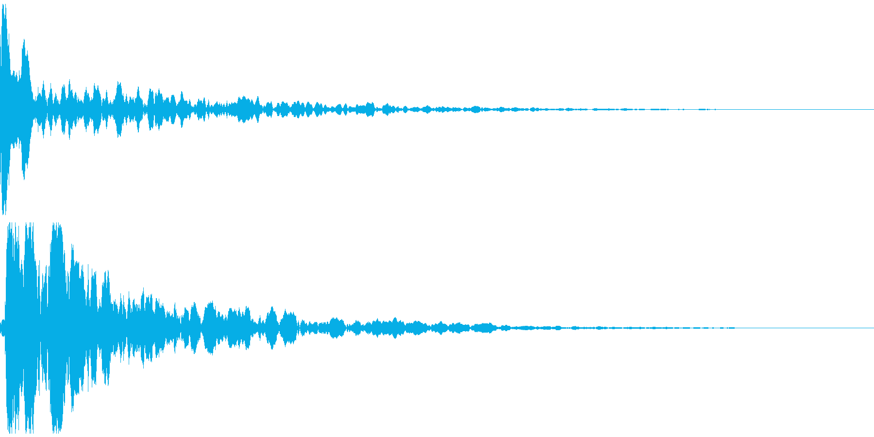 カッ!という拍子木の音の再生済みの波形