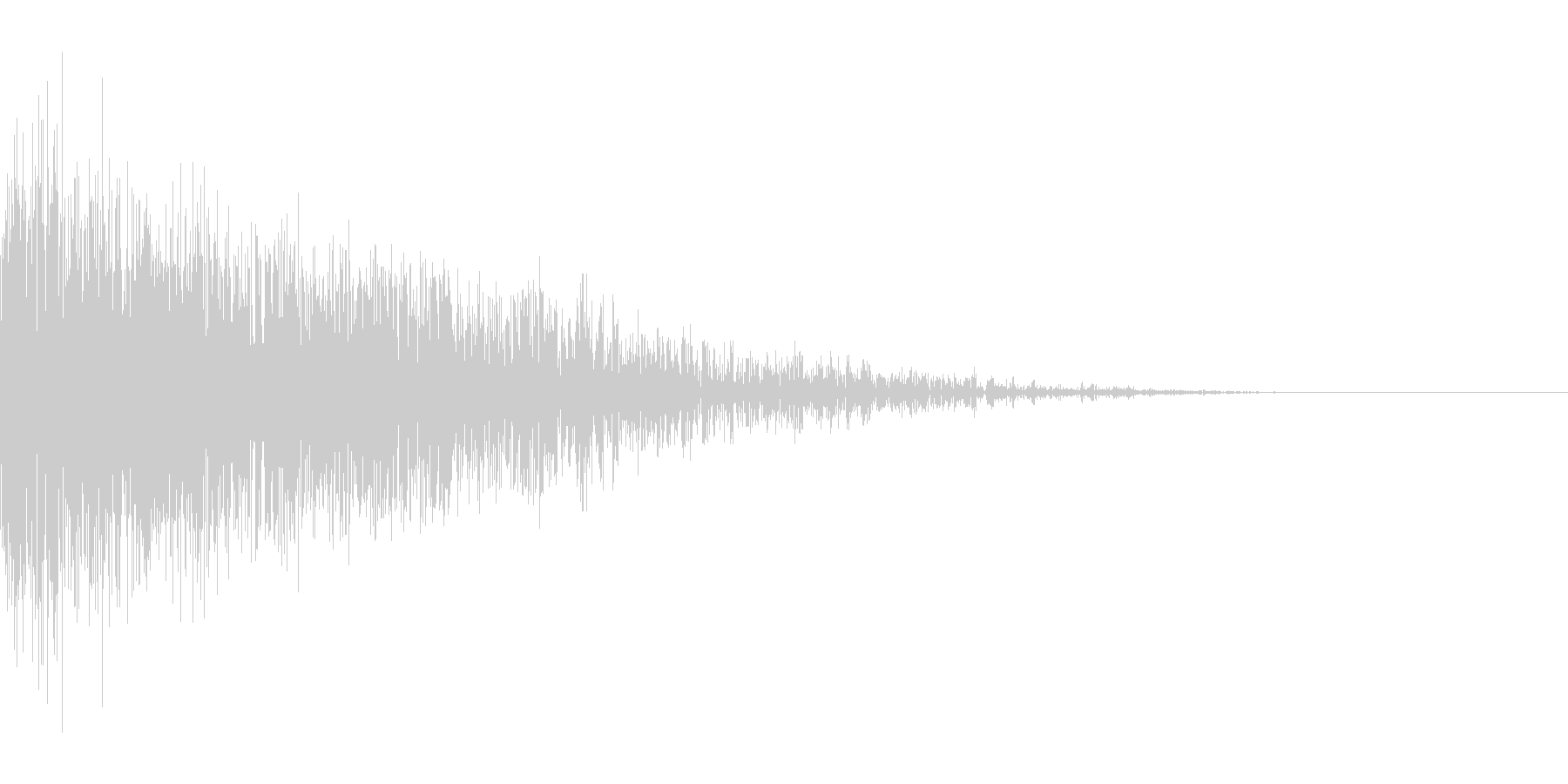 パーンという張り手のような音の未再生の波形
