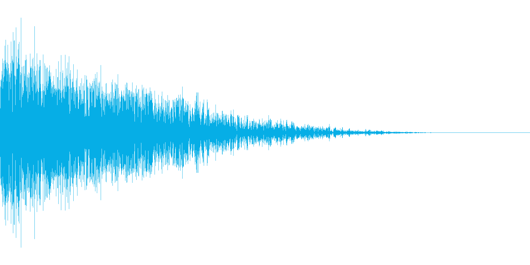 パーンという張り手のような音の再生済みの波形