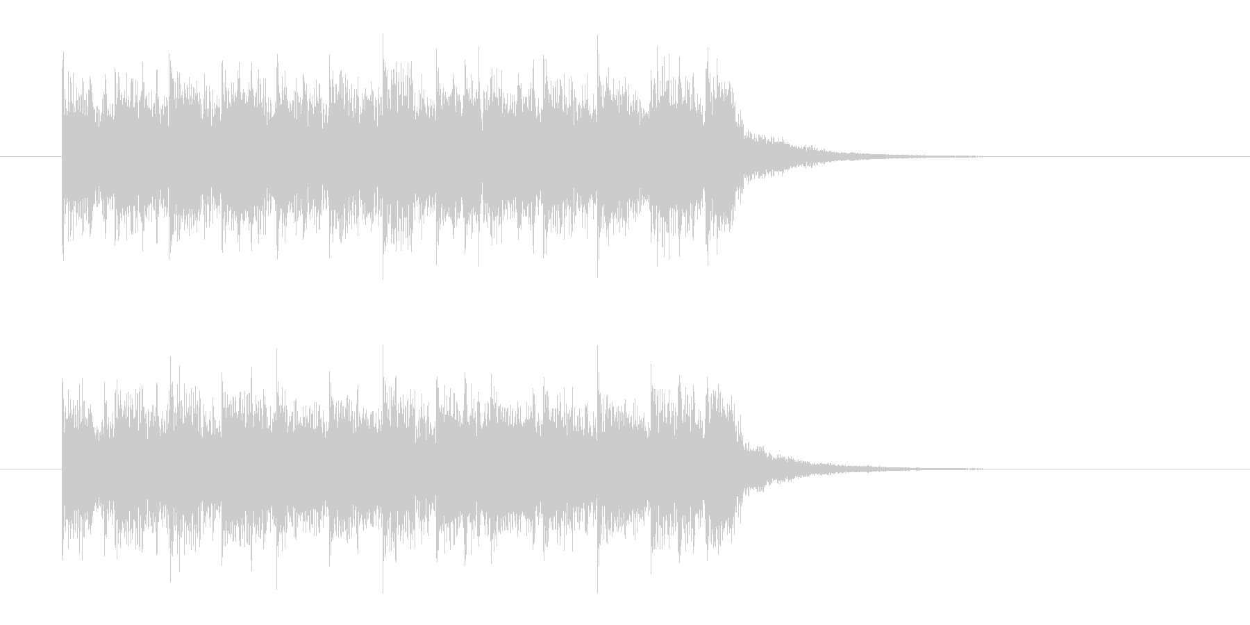 ライブを締めくくる最高潮な音楽の未再生の波形
