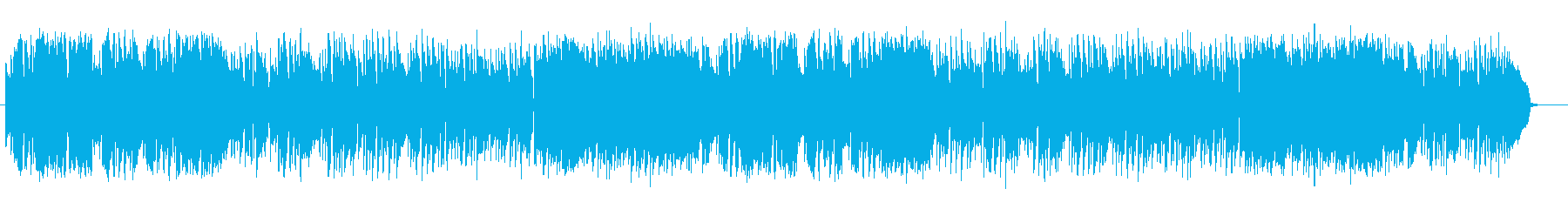 ミステリアスな懐かしいシンセサイザーの曲の再生済みの波形