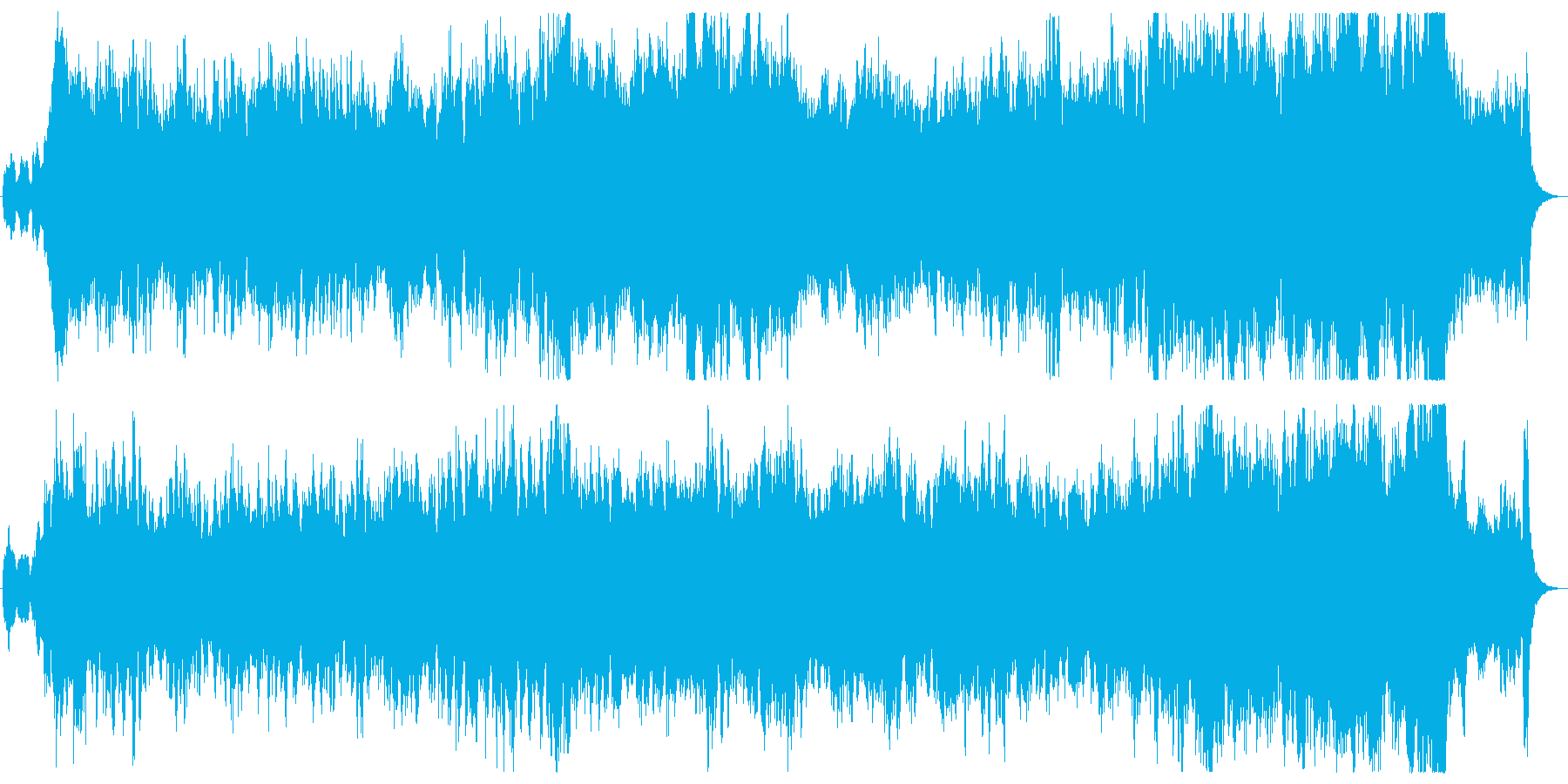 輝かしく迫力のある演奏曲の再生済みの波形