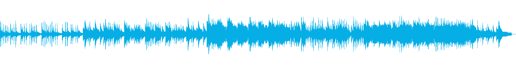 Virgin-like songs sung by piano and cello on a rainy day's reproduced waveform
