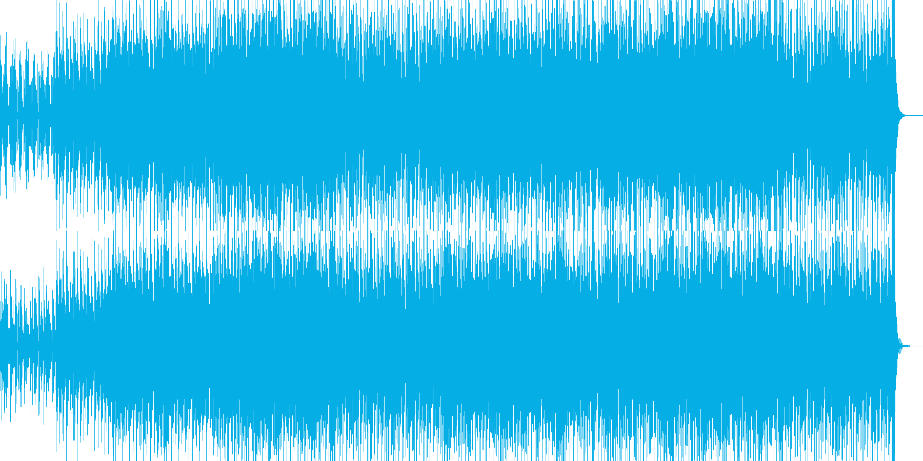 かっこいいリズムのEDMの再生済みの波形