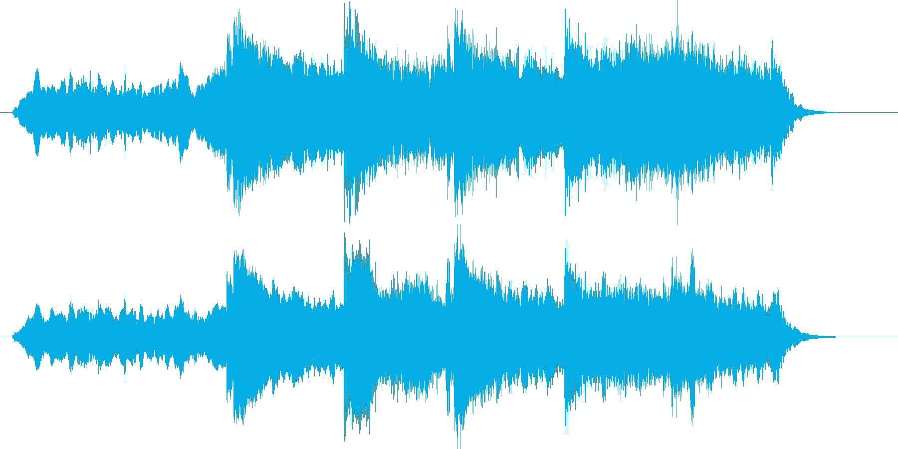 幻想的で壮大なヒーリング曲の再生済みの波形
