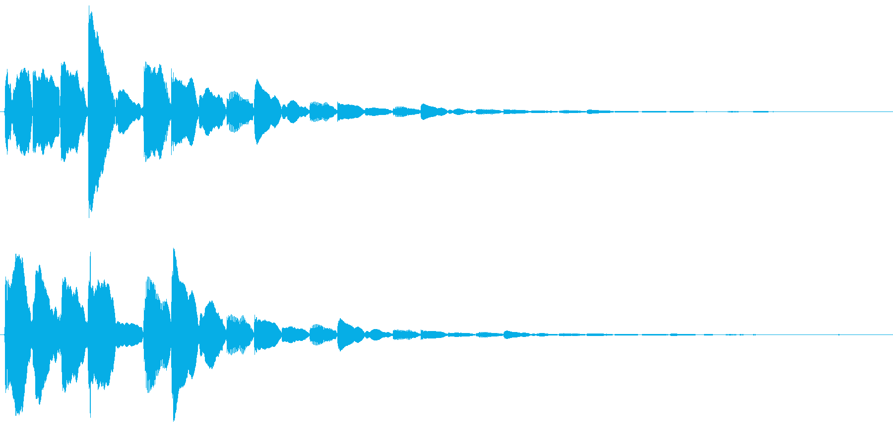 ポイント取得時に使える電子音SEの再生済みの波形