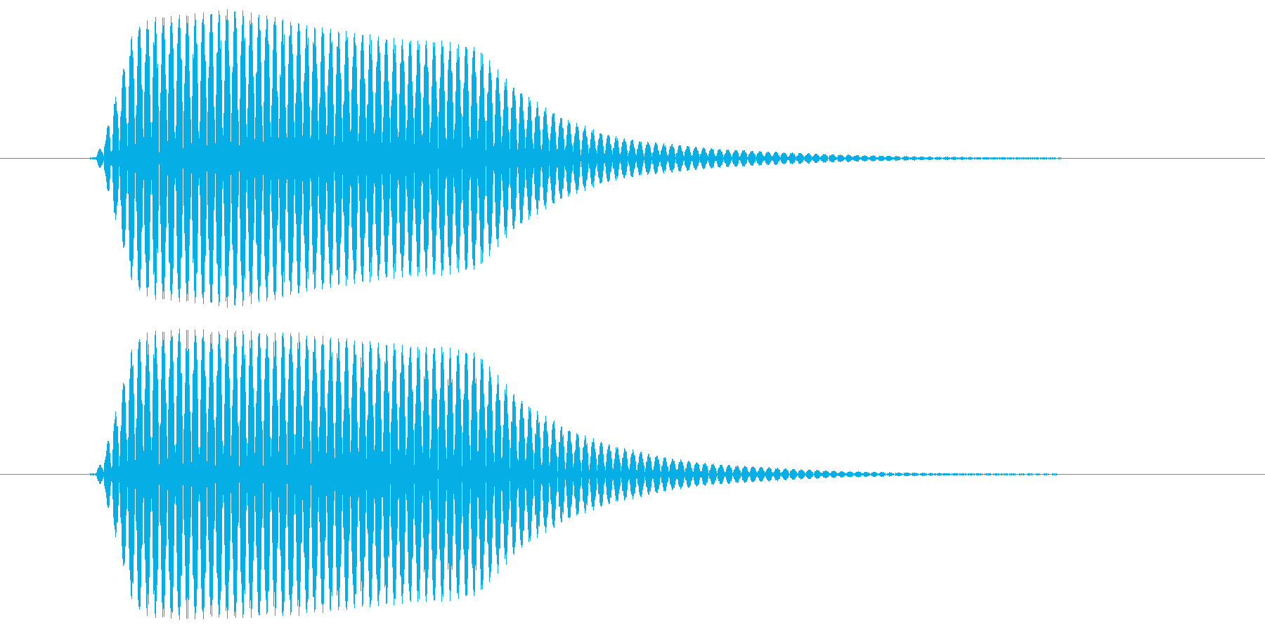 短いボタン音です。の再生済みの波形