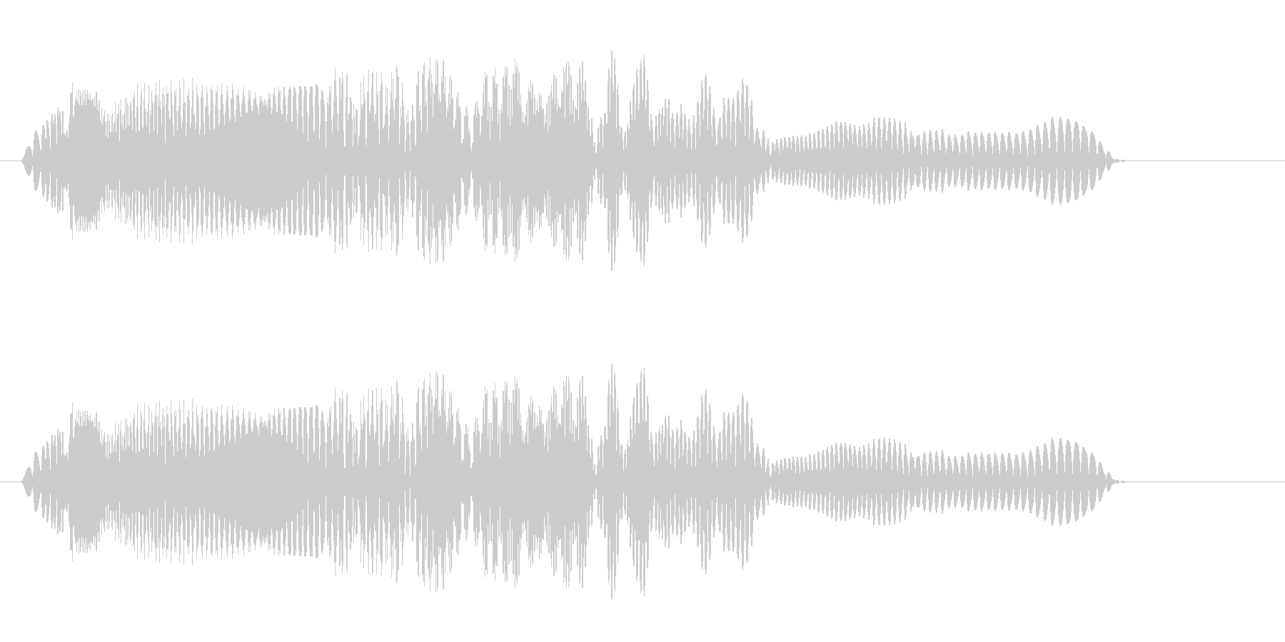 ピューン(鋭い発射音)の未再生の波形