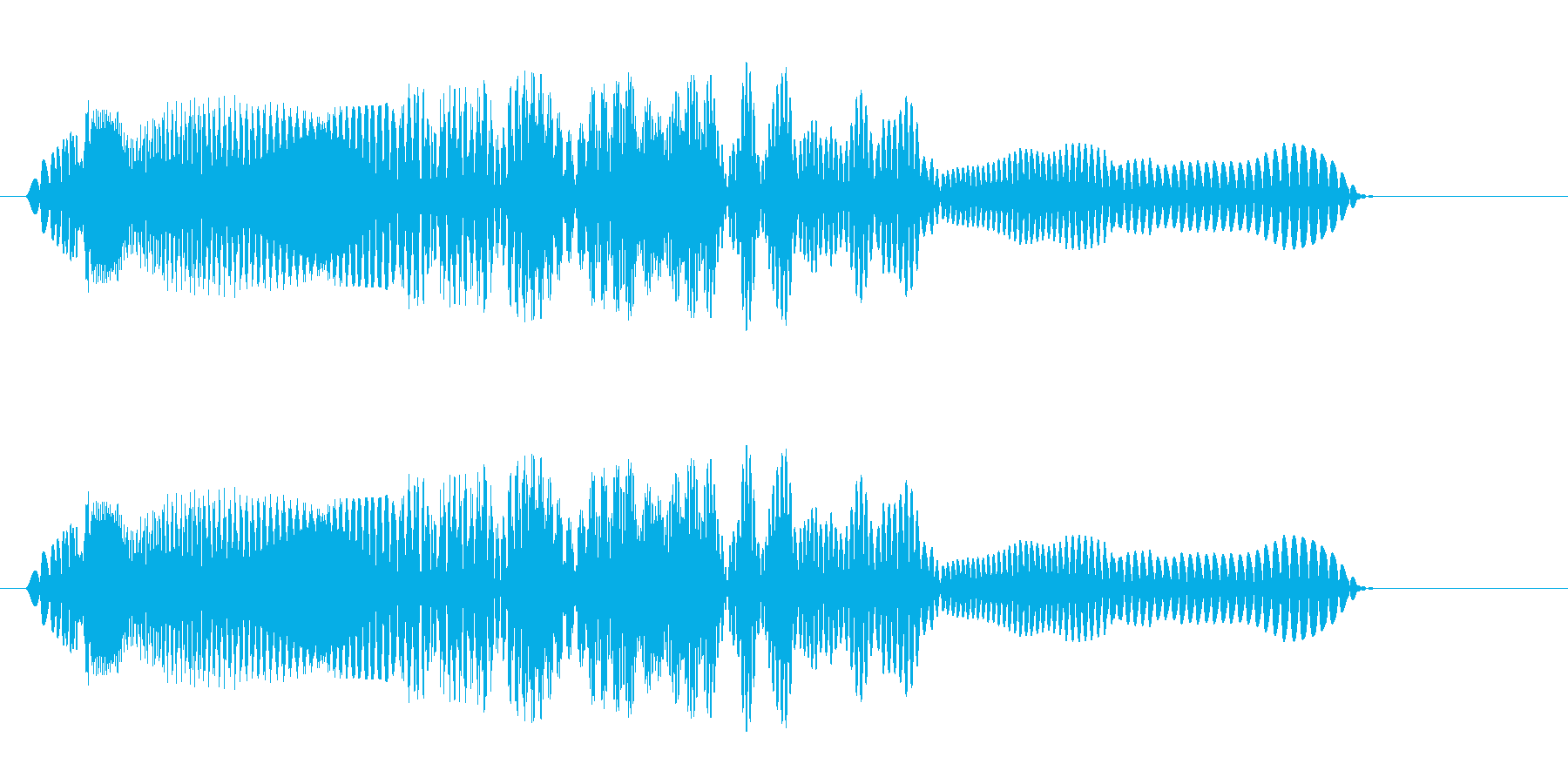 ピューン(鋭い発射音)の再生済みの波形