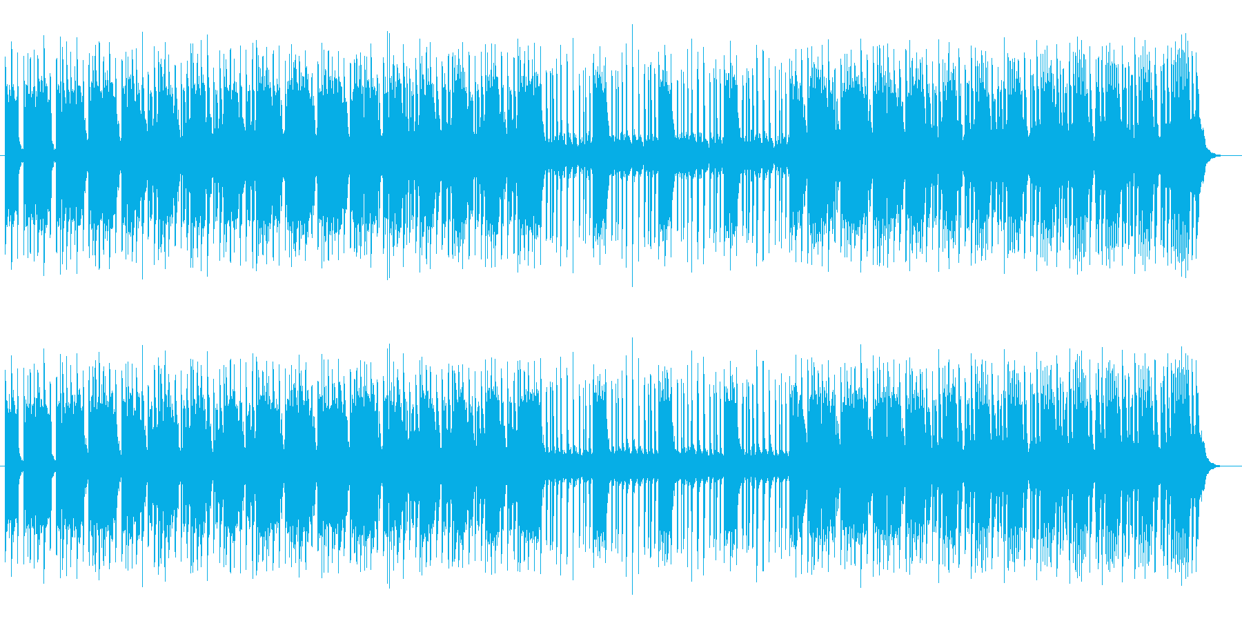 ほの明るいミステリーミュージックの再生済みの波形