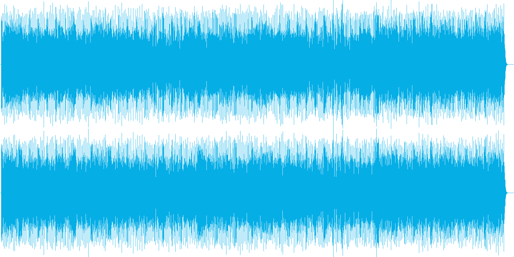 グルーブ感のある明るいハウスの曲の再生済みの波形