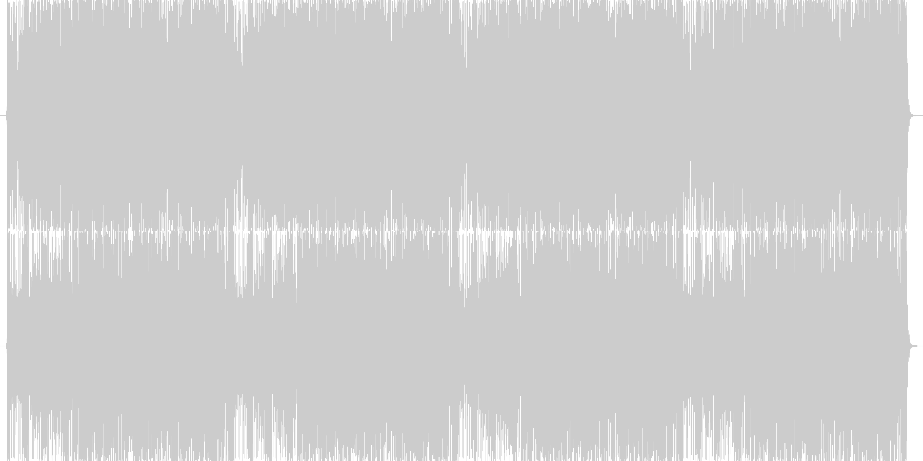 ファンキーなエレキと動くベースラインの未再生の波形