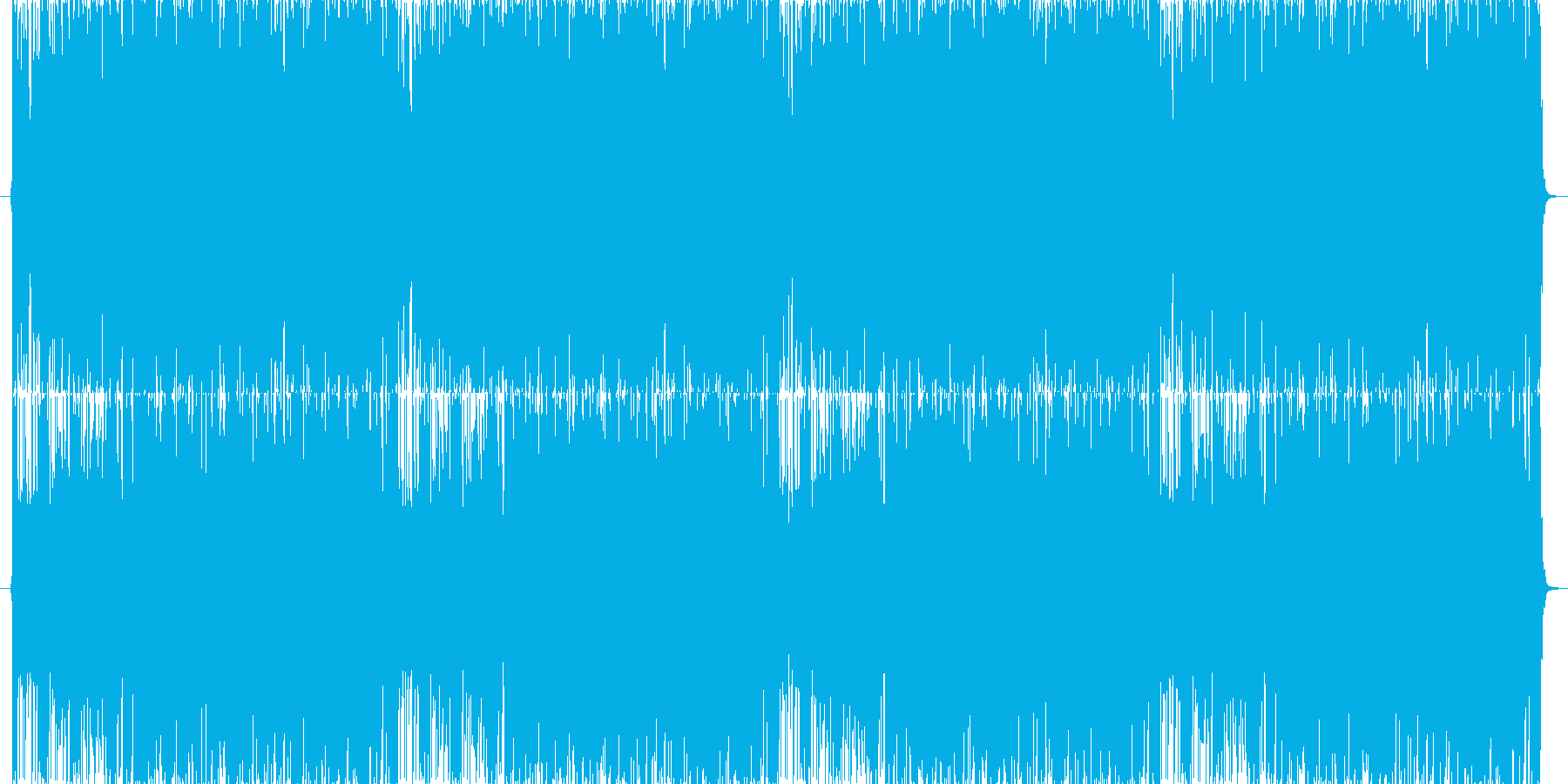 ファンキーなエレキと動くベースラインの再生済みの波形