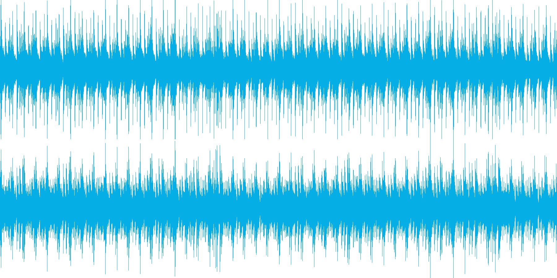 ゆったりしたループ可のBGMの再生済みの波形