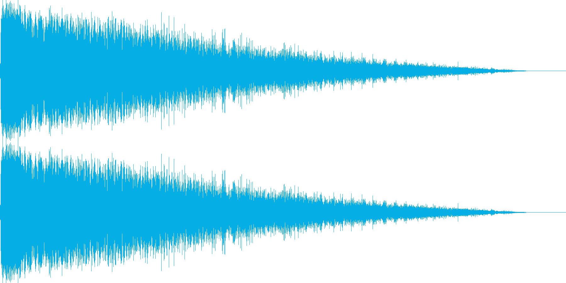爆発音の再生済みの波形
