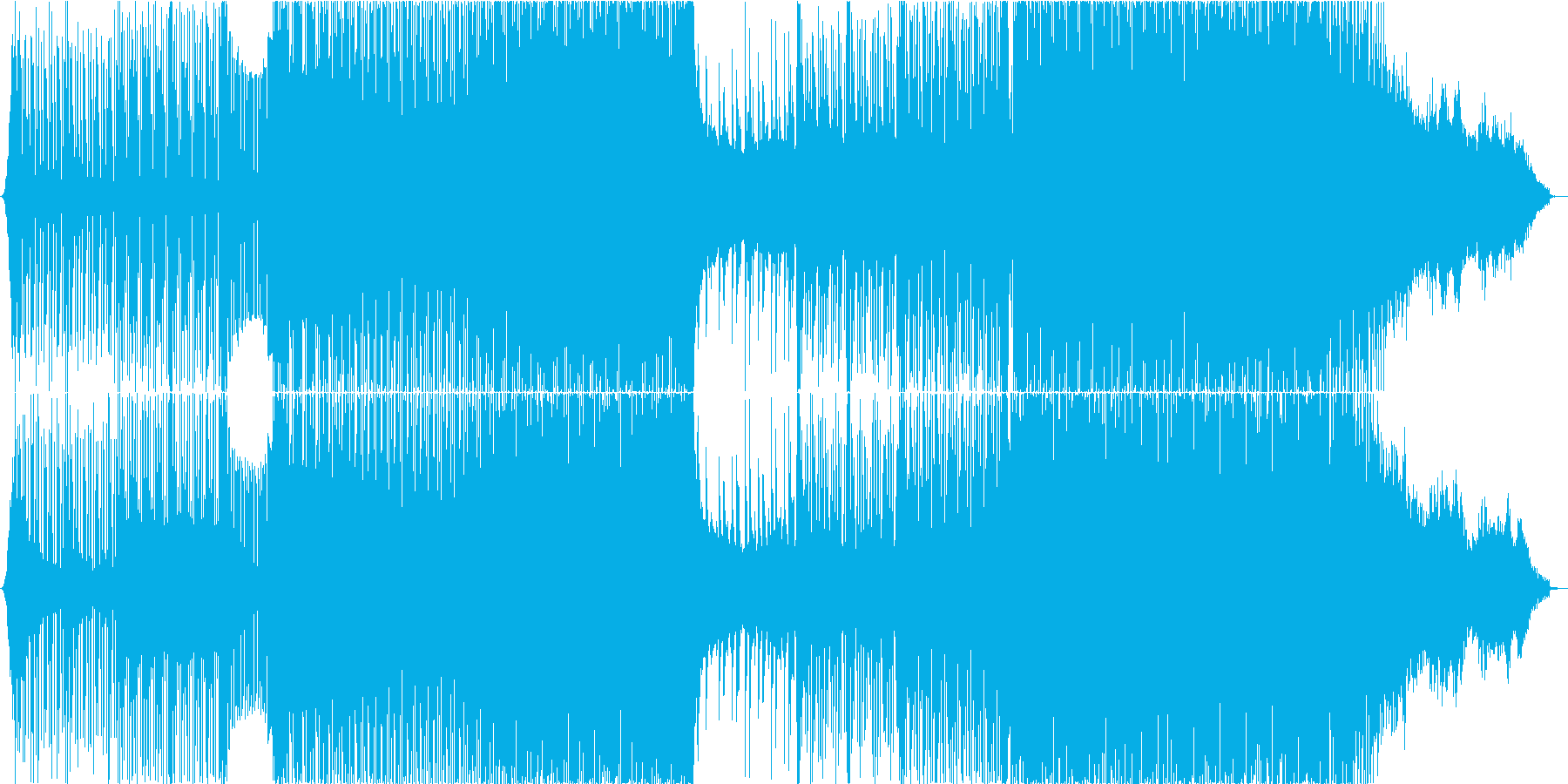 疾走感のあるキラキラしたEDM/ハウスの再生済みの波形